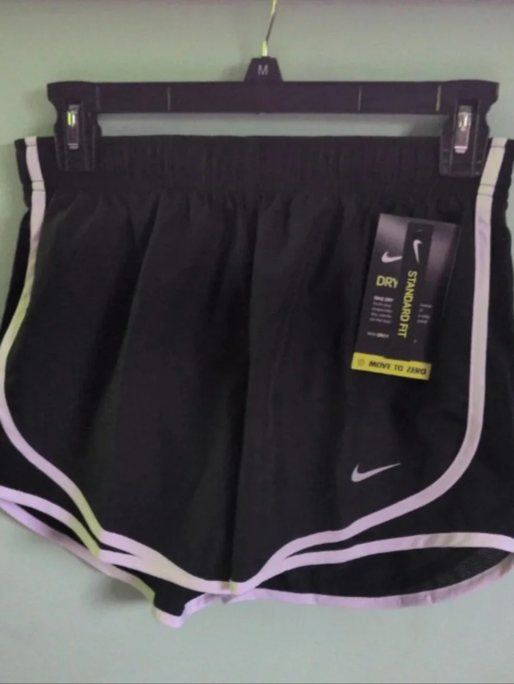Nike Women's Black Athletic Shorts with White Trim NWT